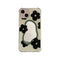 Funda Para IPhone 7 8 Plus Con Borde Verde Y Flor Negra