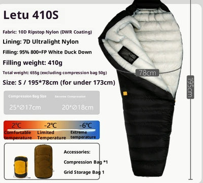 Saco de Dormir Ultraligero de Plumón para Camping - Image 25
