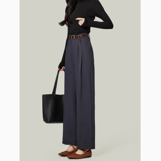 Pantalones Anchos Drapeados Slim para Mujer - Colección Otoño - Image 5