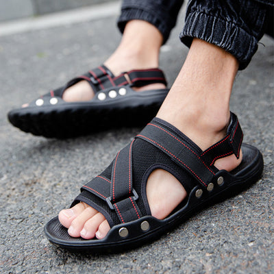 Sandalias Romanas Casuales para Hombre con Velcro - Image 4