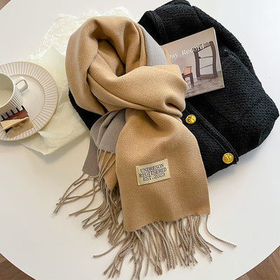 Bufanda Doble Faz de Cachemira Artificial para Parejas - Invierno Cálido - Image 11