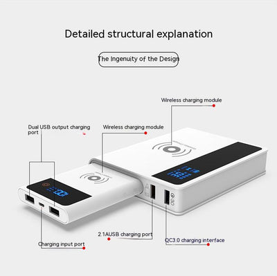 Cargador Inalámbrico Portátil 3 en 1 - Carga Rápida QC 3.0 y Qi 10W - Image 5