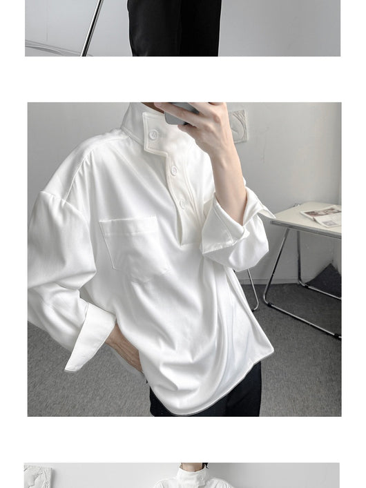 Camisa Casual Cuello Alto para Hombre - Image 12
