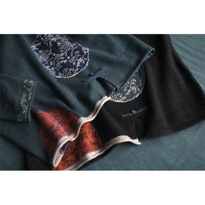 Suéter Largo Artístico de Tejido Jacquard Estilo Folclórico para Mujer - Image 20