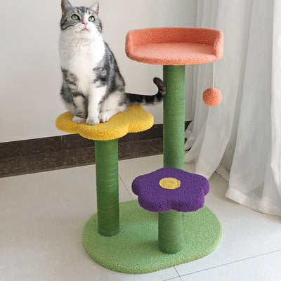 Torre Rascadora para Gatos con Tablero Resistente