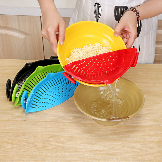 Colador Silicona Clip Universal - Escurridor Multiuso para Ollas y Sartenes