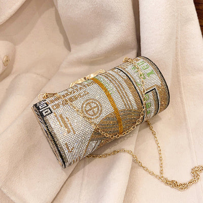 Bolso Cilíndrico de Moda Coreana con Cadena y Correa Diagonal - Image 11