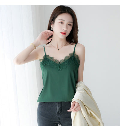 Camisola de Encaje para Pestañas en Seda Satinada para Mujer - Image 8
