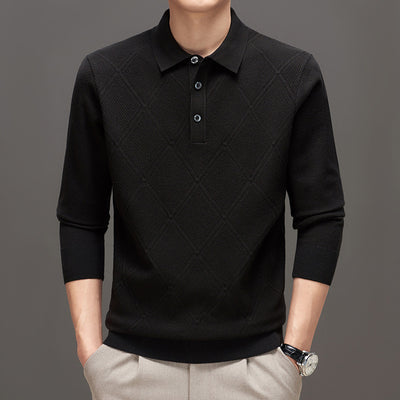 Suéter Tipo Polo de Cuello Alto Manga Larga para Hombre - Image 6