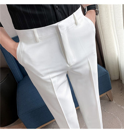 Pantalones de Traje Casual Primavera-Verano con Drapeado y Stretch Cómodo - Image 27