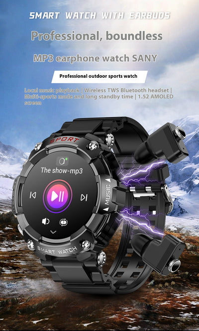 Reloj Inteligente T96 con Reproductor MP3, Auriculares Inalámbricos y Función 3 en 1 - Image 28