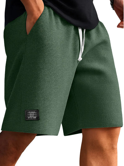 Pantalones Cortos Tejido Waffle para Hombre - Comodidad Moderna - Image 22