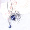 Eye crystal teardrop eyelash necklaceEye crystal teardrop eyelash necklace Light Azul