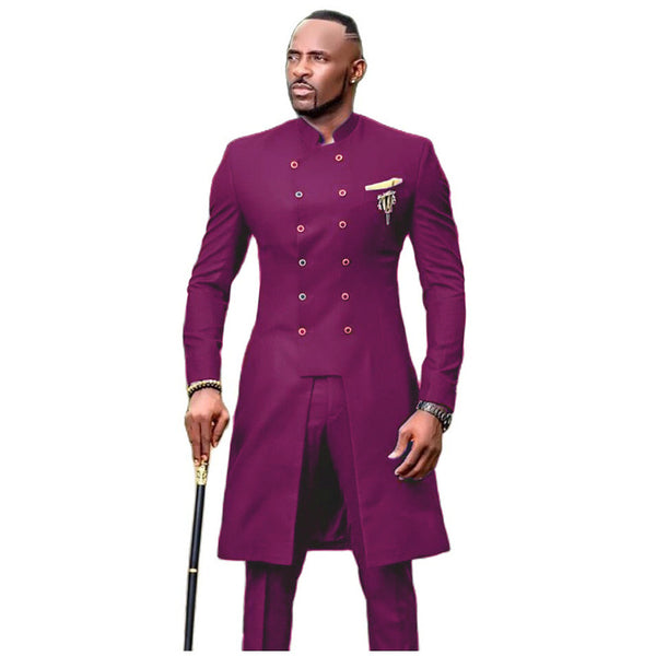 Traje Casual de Dos Piezas Cruzado para Hombre