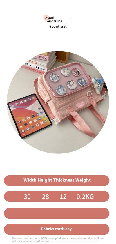 Bolsa Crossbody Transparente de Gran Capacidad Estilo Japonés para Estudiantes - Image 12