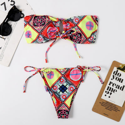 Bikini Estampado Europeo Dividido - Diseño Moderno y Versátil - Image 19