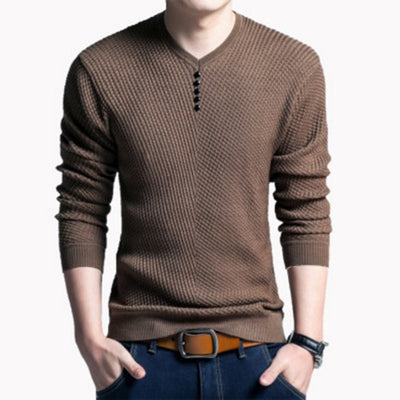 Suéter de Cuello Redondo con Bloques de Color para Hombre Joven - Image 30