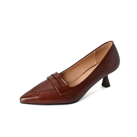 Zapatos de Tacón Medio con Punta Fina y Detalles Calados - Tallas Grandes - Image 8
