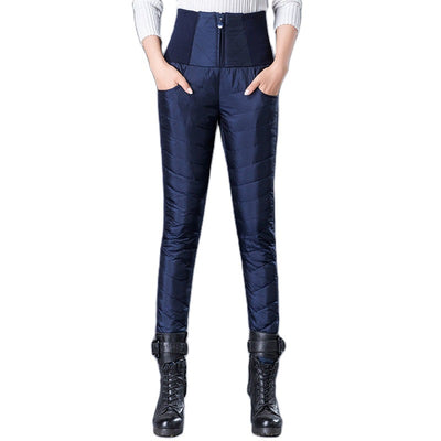 Pantalón Acolchado Cintura Alta para Mujer - Abrigo Térmico de Algodón - Image 11