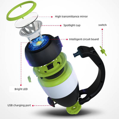 Lámpara LED 3 en 1 Multifuncional - Linterna de Emergencia Plegable para Camping y Auto - Image 10