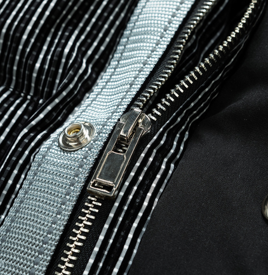Chaqueta Acolchada Suelta a Rayas para Hombre - Image 11