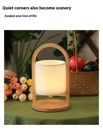 Lámpara Nocturna Minimalista de Madera con Control Remoto y Carga Inalámbrica - Image 7