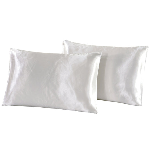 Funda de Almohada de Seda Sintética Color Liso Verano