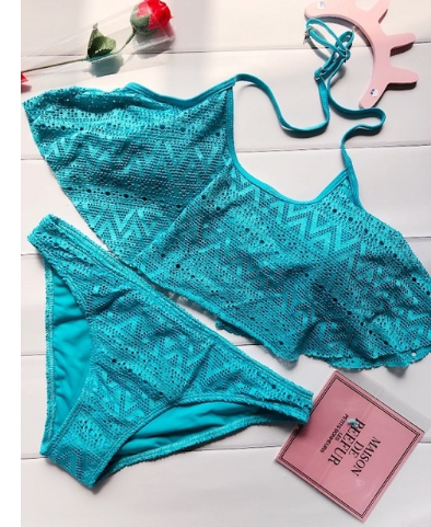 Bikini Sexy de Malla Multicolor para Dama Estilo Europeo - Image 5