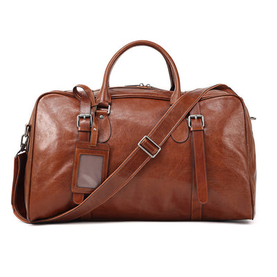 Bolsa de Viaje Ejecutiva de Cuero Estilo Retro - Gran Capacidad