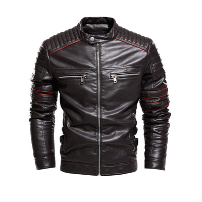 Chaqueta de Cuero para Motociclista con Forro Polar - Image 13