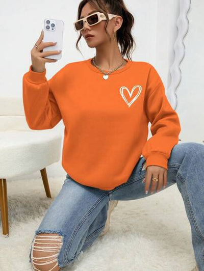 Sudadera Oversize con Estampado de Corazón y Hombros Caídos - Image 22