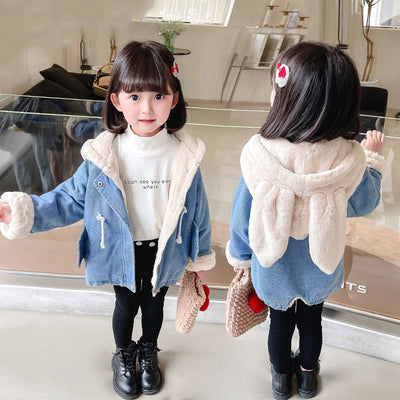 Chaqueta Denim para Niña con Forro de Terciopelo - Abrigo Térmico - Image 12