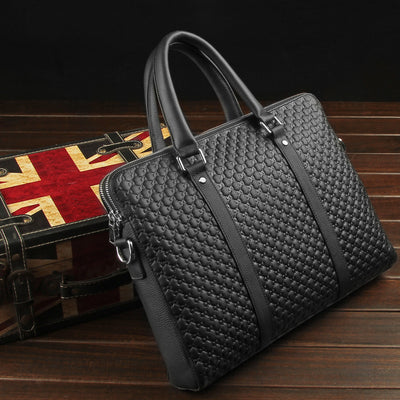 Maletín Ejecutivo de Cuero para Hombre - Portafolio Horizontal Premium
