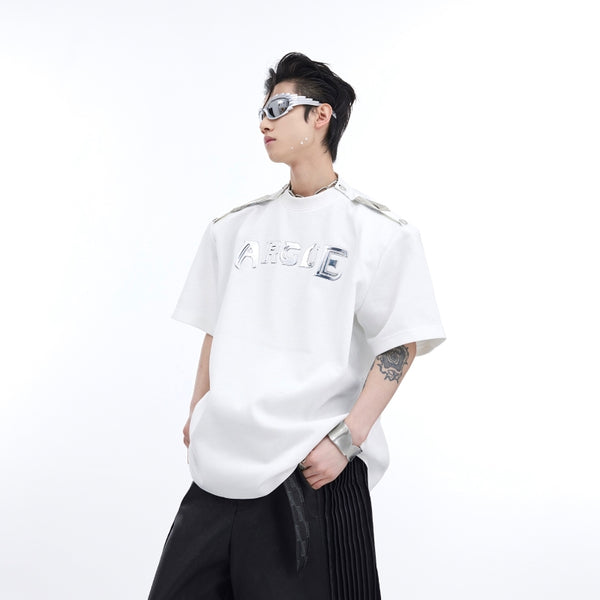 Blusa Hombros Descubiertos con Botones y Manga Corta