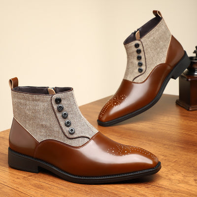 Zapatos Formales Vintage Estilo Británico en Cuero para Hombre - Image 12