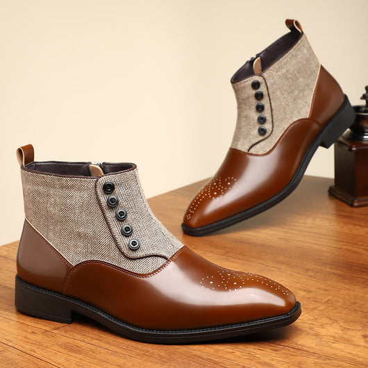 Zapatos Formales Vintage Estilo Británico en Cuero para Hombre - Image 12