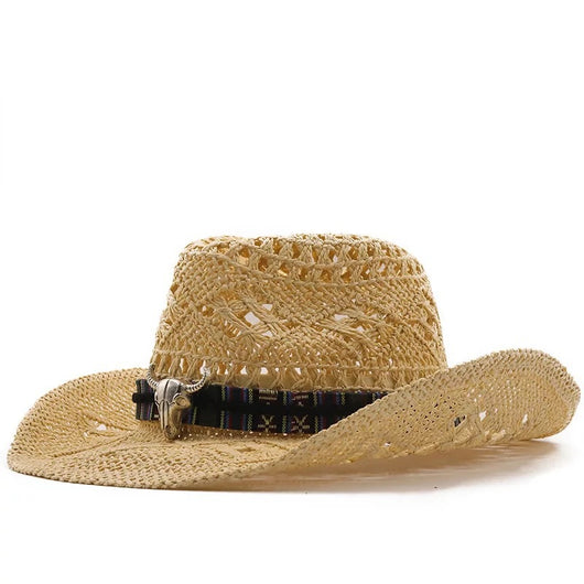 Sombrero Vaquero de Paja para Playa - Protección Solar para Mujeres - Image 7