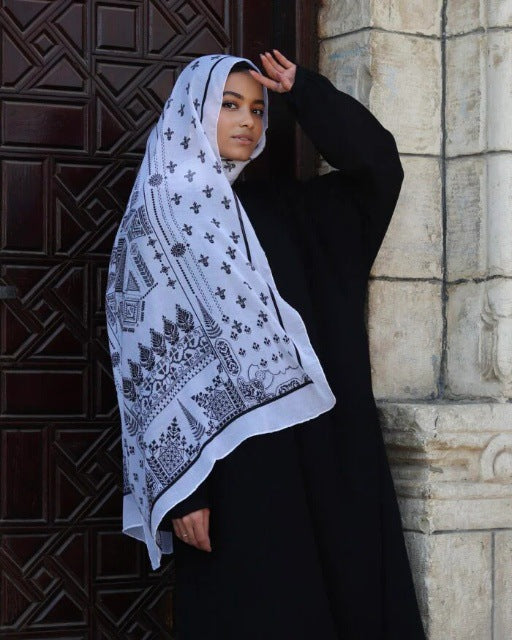 Pañuelo Hijab de Satén Estampado - Image 36