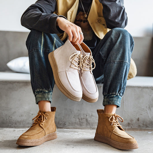 Botas Retro de Trabajo para Hombre - Zapatos Altos Casuales Otoño Invierno