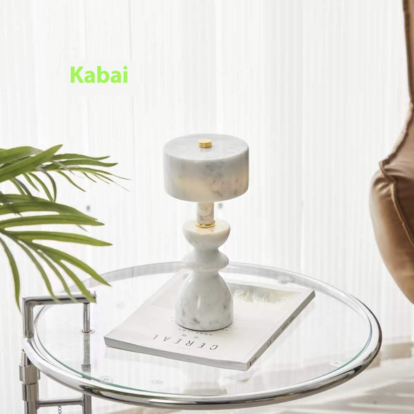 Lámpara de Escritorio Mármol Jade - Decoración Elegante