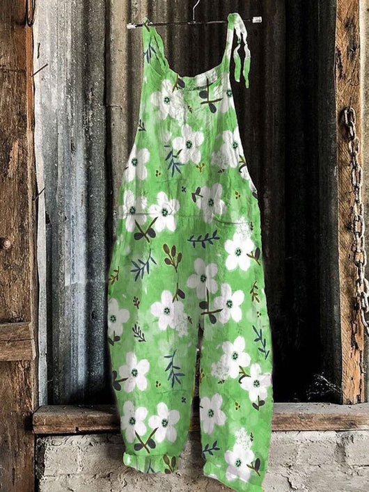 Jumpsuit Retro de Pierna Ancha para Mujer con Estampado Dulce - Image 12