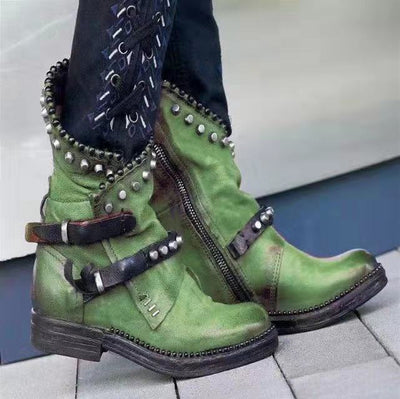 Botas Martin con Tachuelas y Cierre Lateral