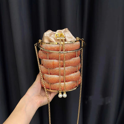 Reloj de Pulsera Tejido a Mano con Cristales Brillantes y Cuerda Metálica - Image 9