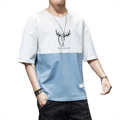 Playera Casual Manga Media Suelta para Hombre
