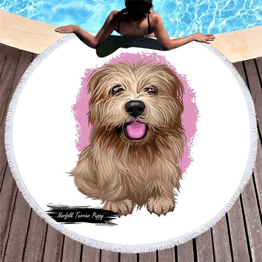 Toalla de Playa con Diseño 3D de Gatos y Perros