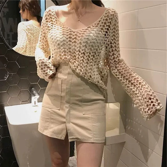 Suéter de Protección Solar Chic con Estilo Dulce y Picante