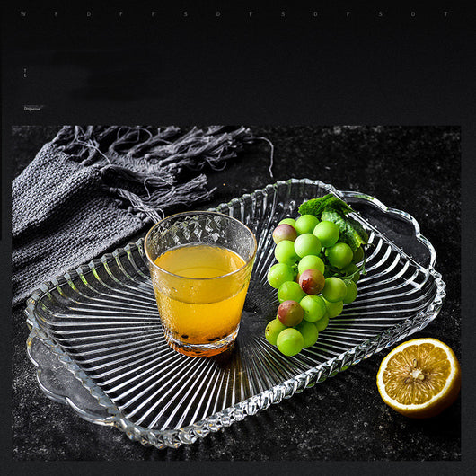 Bandeja Rectangular de Cristal Estilo Europeo