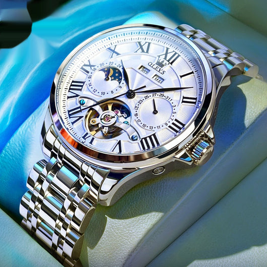 Reloj Automático Calendario Doble Elegancia Empresarial para Hombre - Image 3