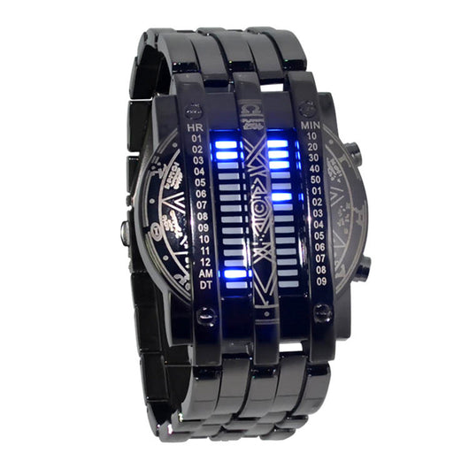Reloj LED Binario de Acero Inoxidable Doble Fila - Image 18