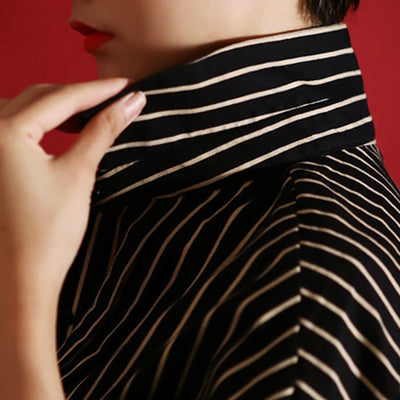 Blusa Holgada a Rayas Blanco y Negro - Image 2